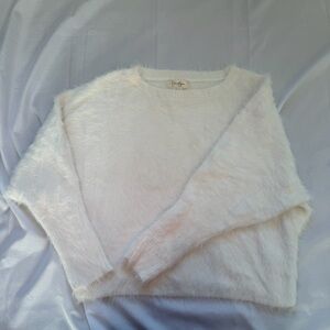 Cozy Soft Winter White  Fuzzy Sweater